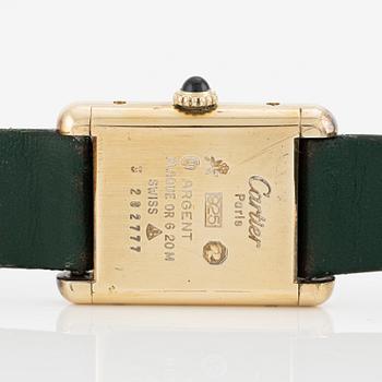 must de Cartier, Tank, wristwatch, 20.5 x 20 (28) mm.