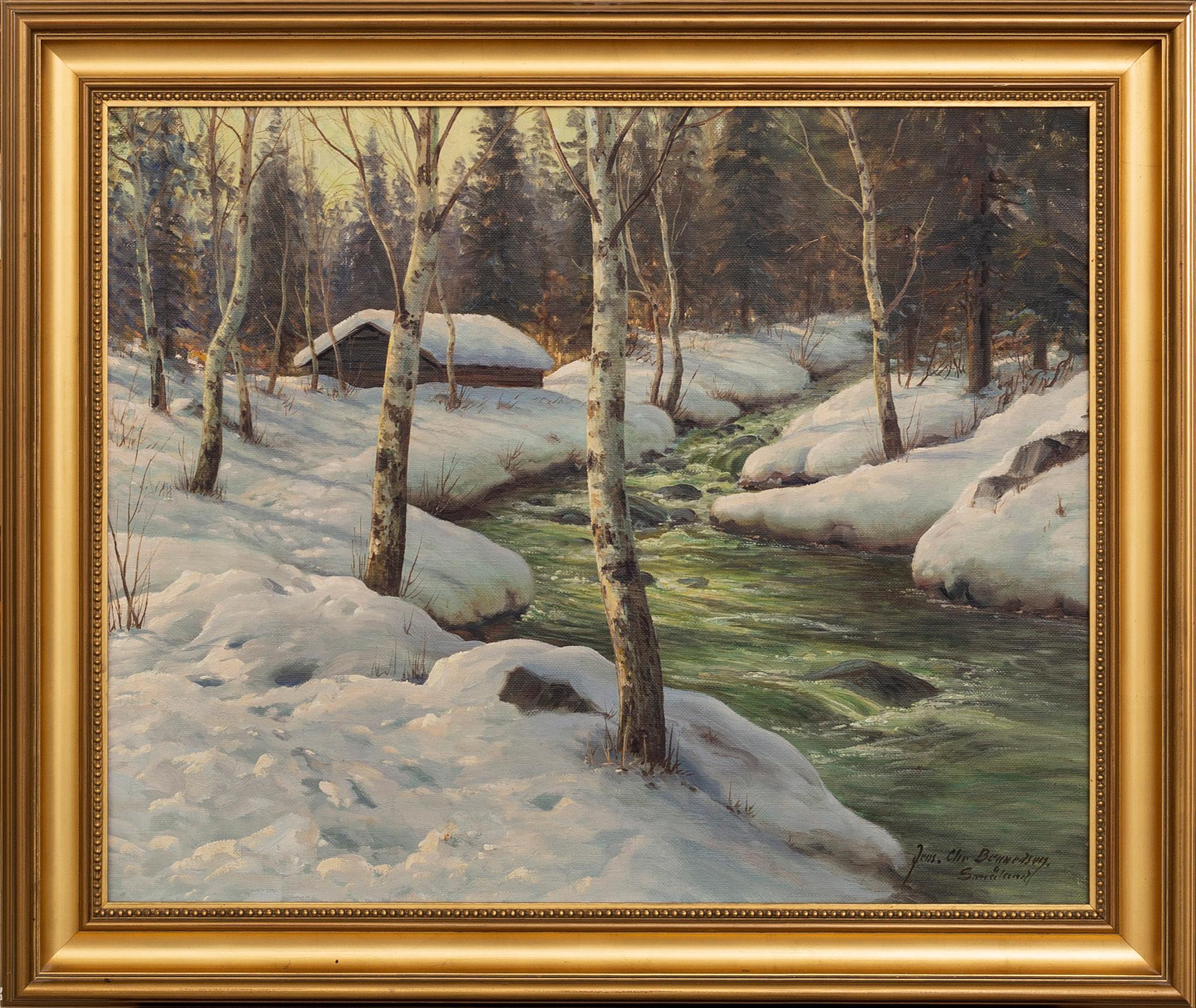 Jens Christian Bennedsen, a signed oil on canvas.