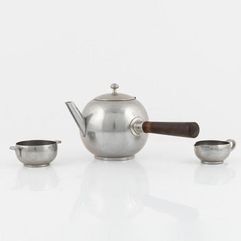 Sylvia Stave or Nils Fougstedt, a three-piece coffee service, C.G. Hallberg, Sweden, 1941.