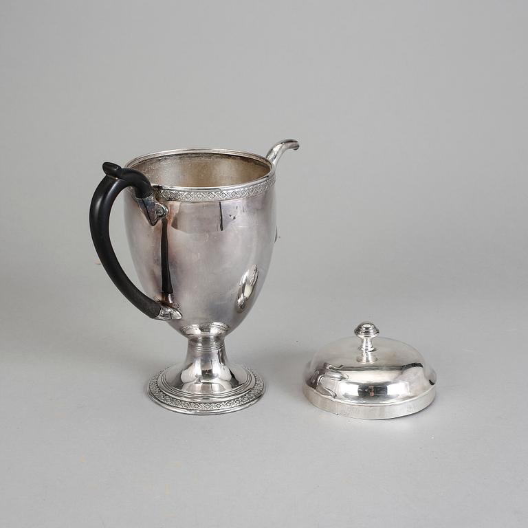 KAFFEKANNA, pläter, troligen sydeuropa 1800-tal.