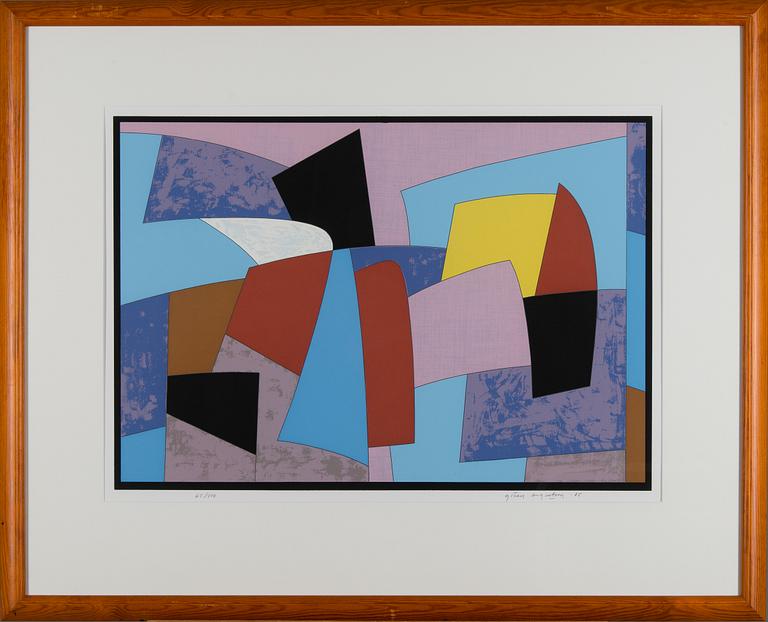 GÖRAN AUGUSTSON, serigrafi, signerad och daterad -85, numrerad 61/100.