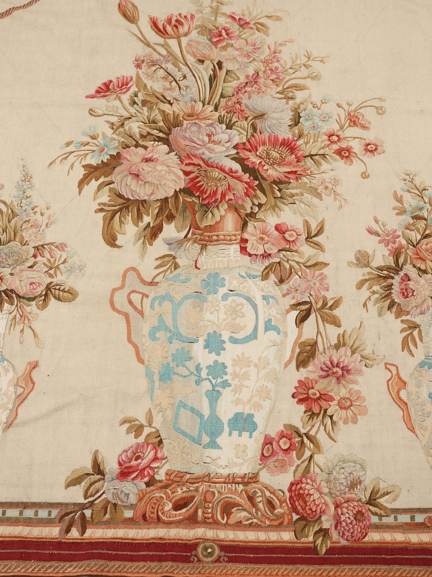 A TAPESTRY, "A Palace interior", ca 314,5 x 185,5-186,5 cm, Aubusson probably, second half of the 19th century.
