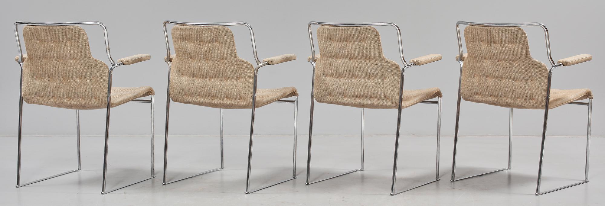 KARMSTOLAR, 4 st, "Mia", Bruno Mathsson, 1900-talets fjärde kvartal.