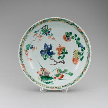 A CHINESE PORCELAIN DISH, in the Kangxi style, 19th century.