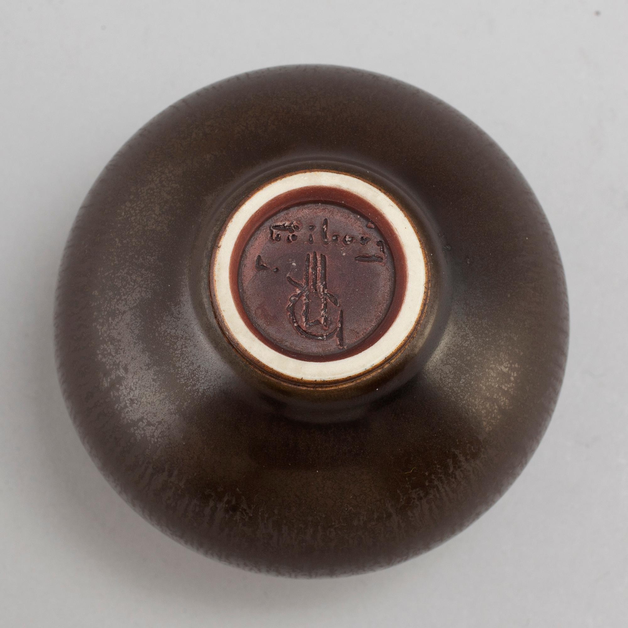 A stoneware vase by Berndt Friberg, from Gustavsberg.