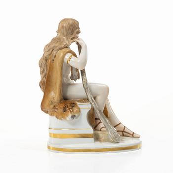 Meissen, Figurin, porslin, "Omphale", Ludwig Schwanthaler, Meissen, Tyskland, omkring 1900.