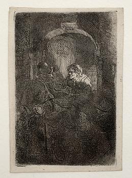 REMBRANDT HARMENSZ. VAN RIJN, etsning, senare avdrag, 1700-tal.
