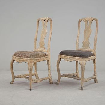 STOLAR, ett par snarlika, rokoko, 1700-talets mitt.