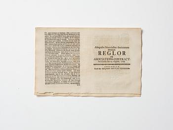 Aktiebrev, Ahlingsåhs Manufaktur Werk (Manufactur-Societet), No 175, 1728.