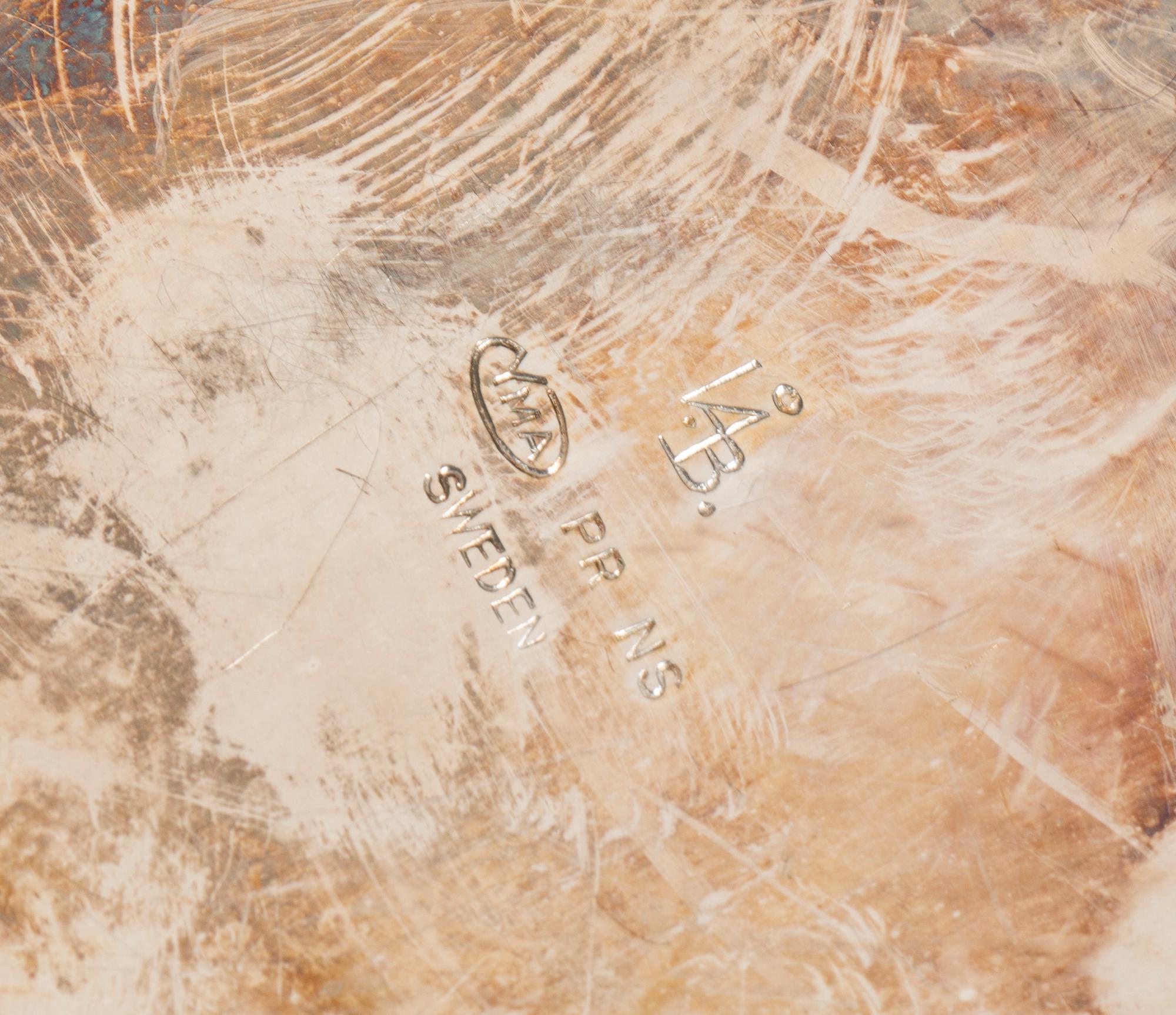 LJUSSTAKAR, ett par, nysilver, "Liljan", Ivar Ålenius Björk, Ystad Metall.