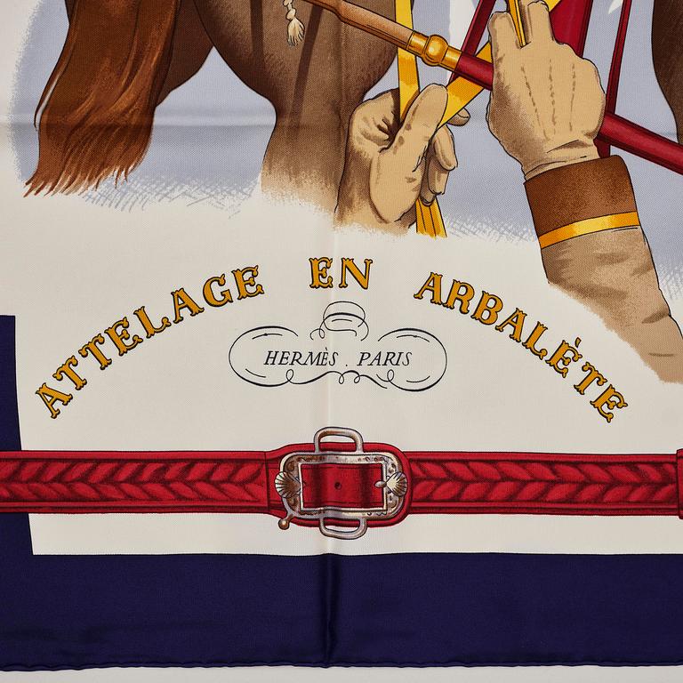 Hermès, scarf, “Attelage en Arbalète”.