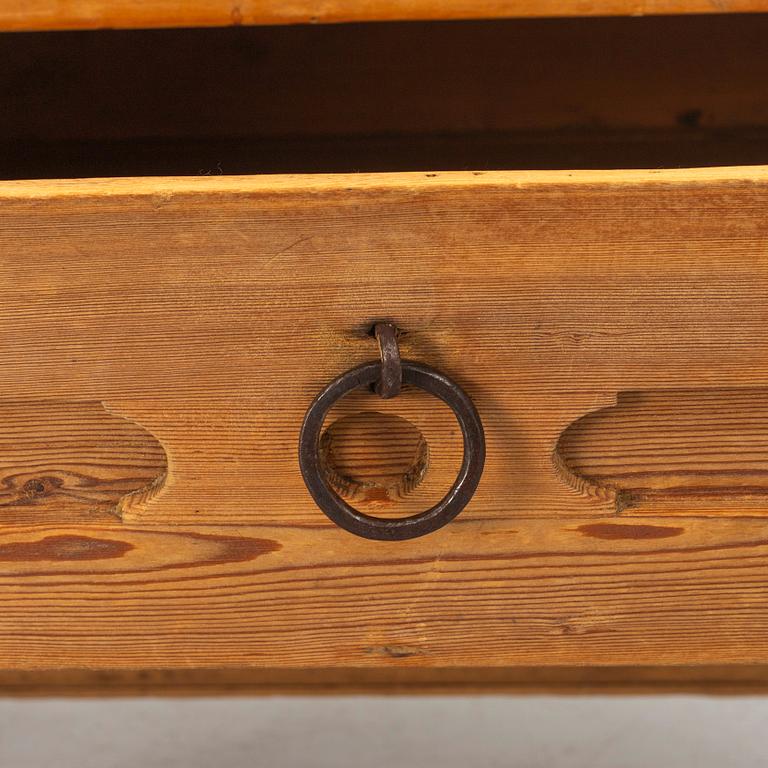 A pine table, 19th Century.