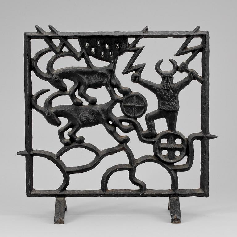 GNISTSKYDD, gjutjärn, Olle Hermansson, Husqvarna, 1960-tal.