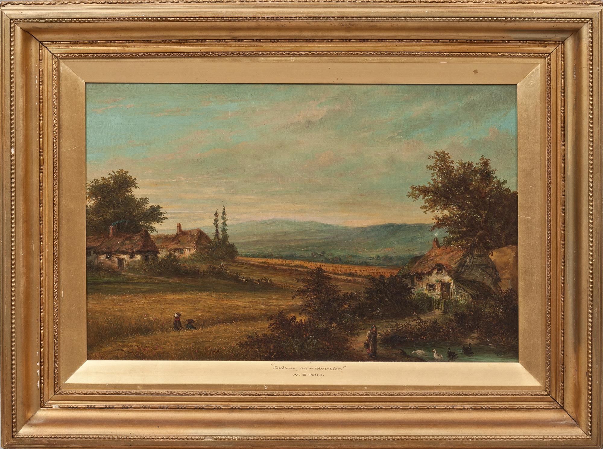 WILLIAM STONE, olja på duk, signerad, England, 1800-tal.