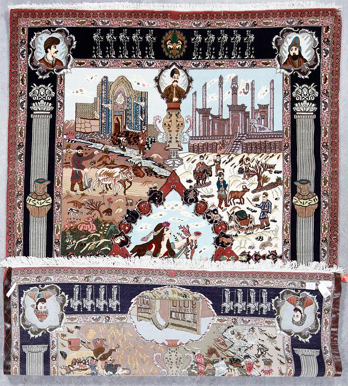 MATTA, old Täbris, figural, ca 285x200 cm.