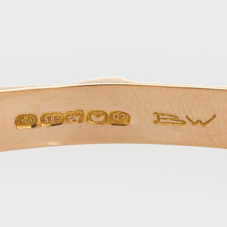 Björn Weckström, Rannekoru, 14K kultaa, "Tundra", Lapponia 1967.