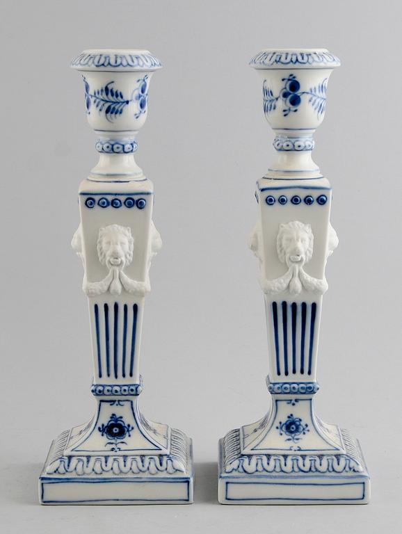 LJUSSTAKAR, 1 par, porslin, Royal Copenhagen.