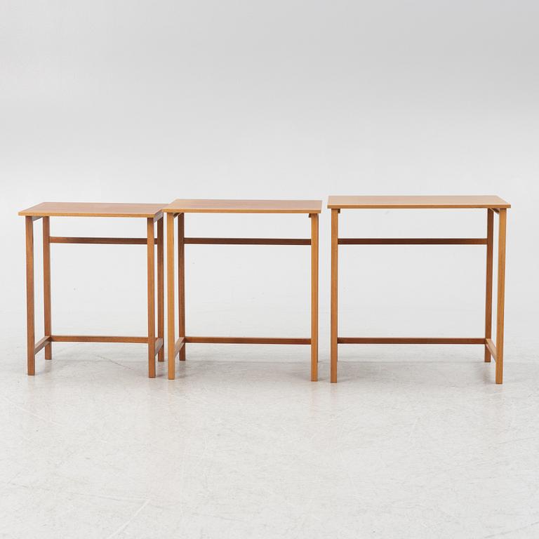Josef Frank, three nesting tables, model 618, Svenskt Tenn, before 1985.