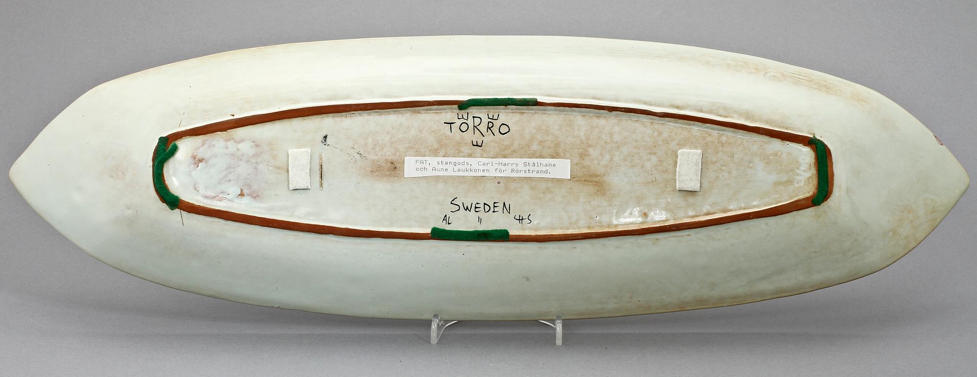 FAT, "Torro", fajans, Aune Laukkonen och Carl-Harry Stålhane, Rörstrant, 1900-talets mitt.