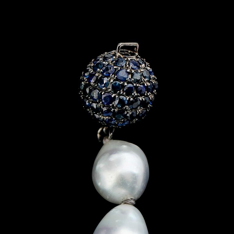 COLLIER, gråblå south sea pärlor.