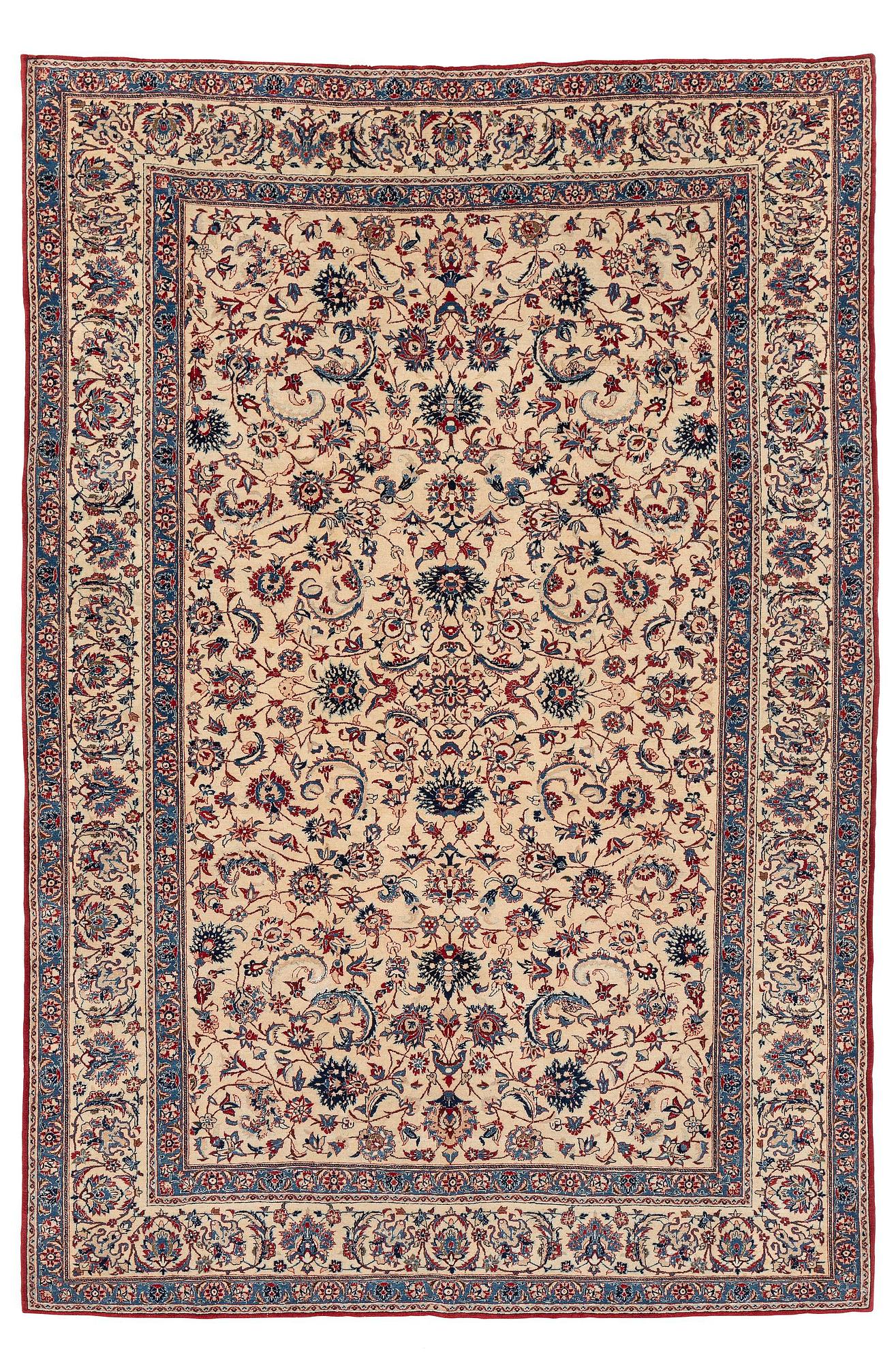 A semi-antique Nain Tuteshk rug, Central Persia (Iran), c. 228 x 153 cm.
