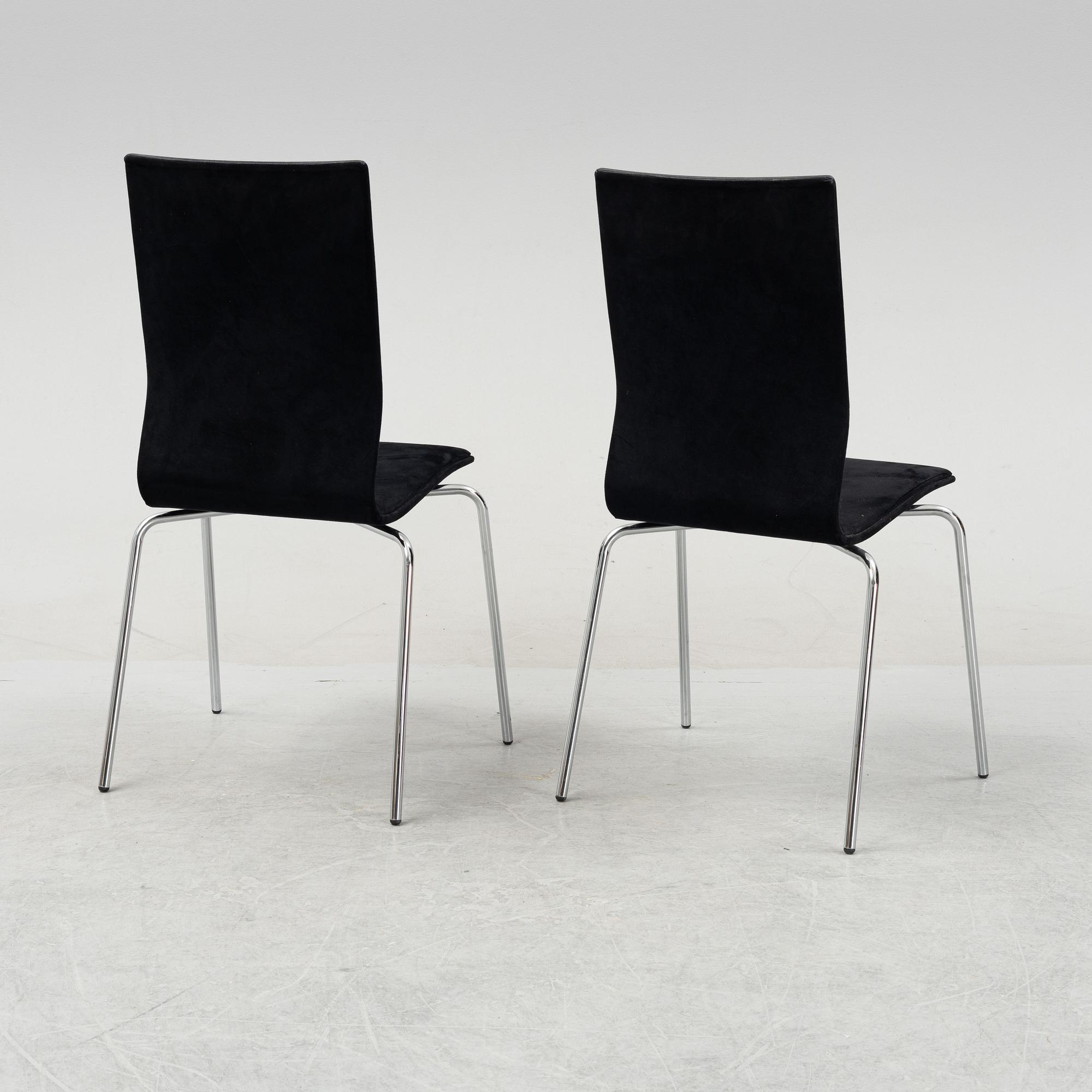 A set of six contemporary chairs, Klaessons Möbler, Tranås, Sweden.