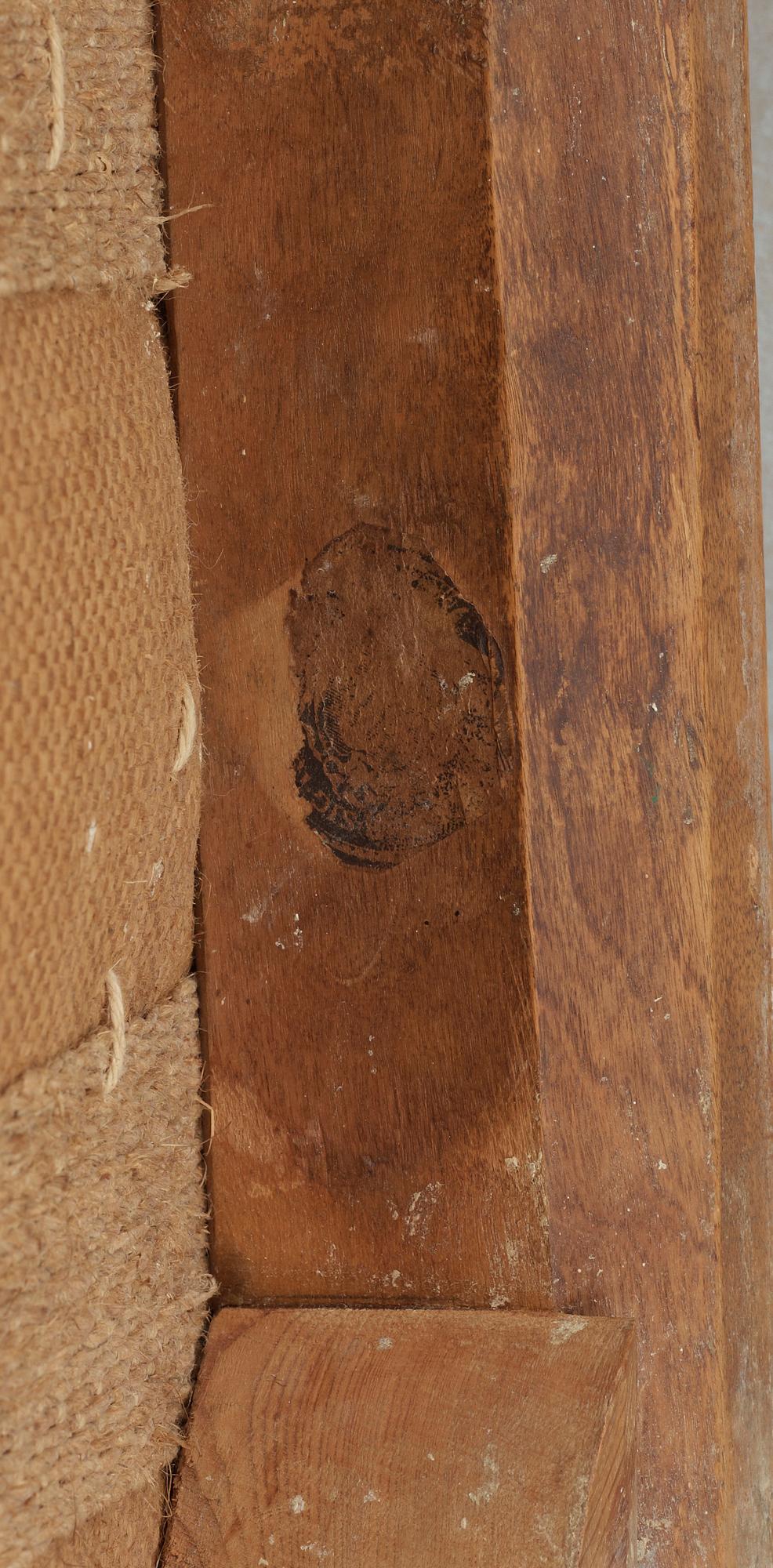 TABURETTER, ett par, sengustavianska, märkta EÖM, Erik Öhrmark, verksam 1777-1813 i Stockholm.