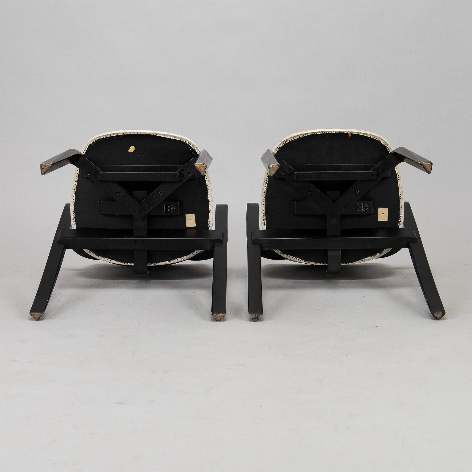 Ilmari Tapiovaara, a set of six 1960s 'Aslak' armchairs for Asko, Finland.