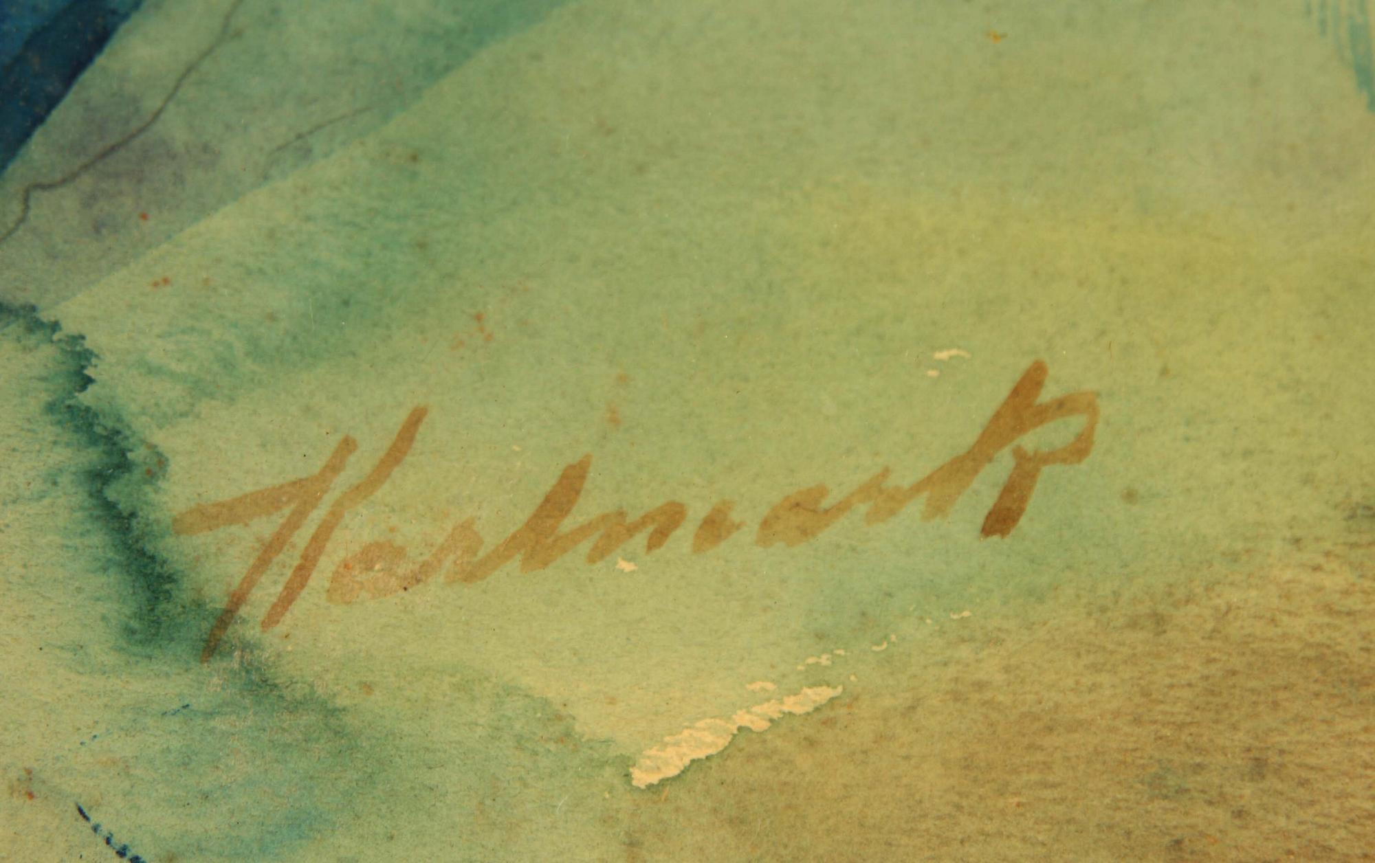 GERHARD KARLMARK gouache, sign.