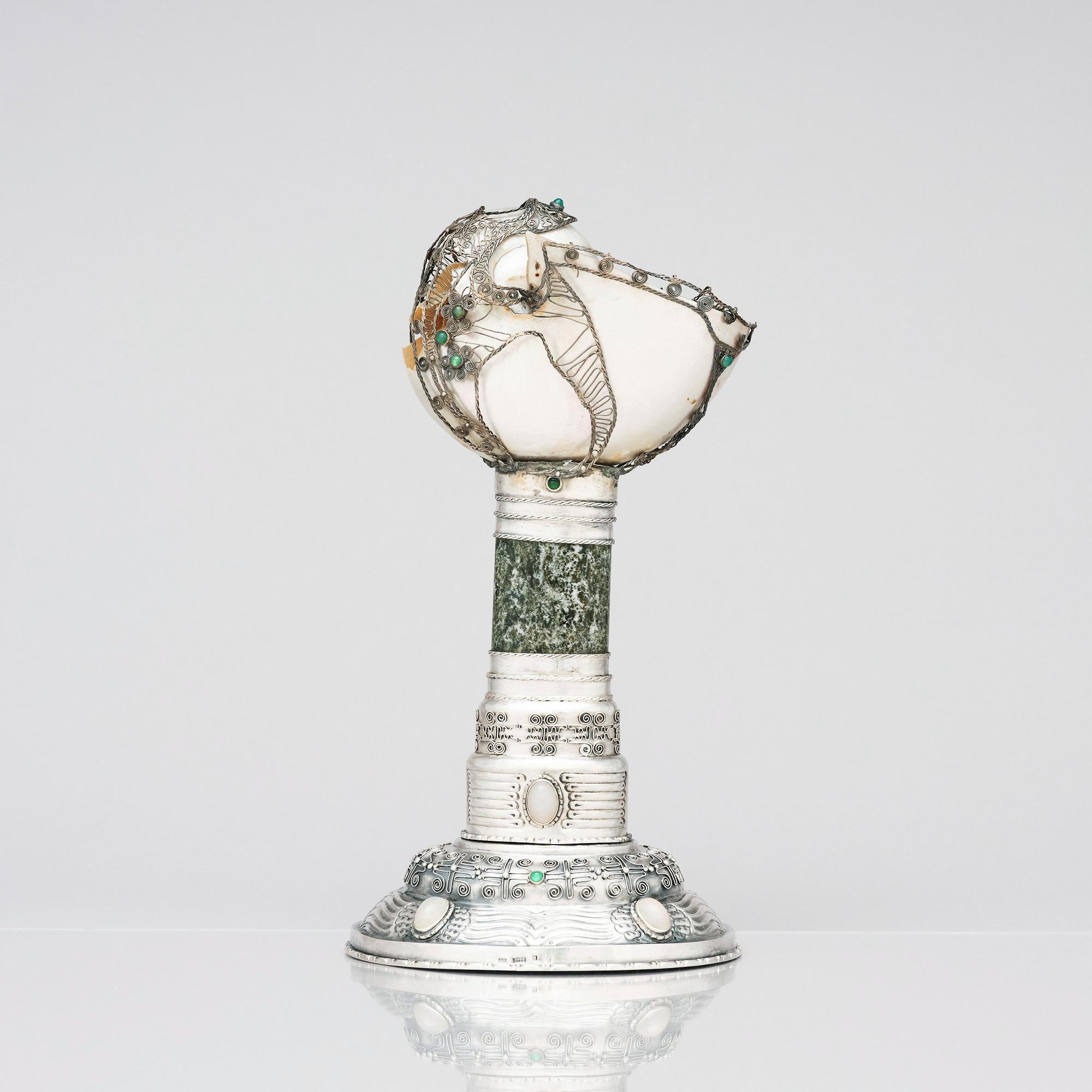 Märta af Ekenstam, a silver Nautilus goblet, Malmö Sweden 1914.