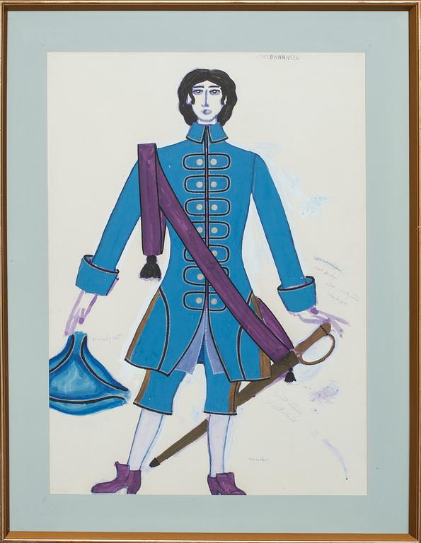 MAX WALTER SVANBERG, gouache, signerad.