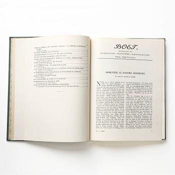 Otto Schulz, "Boet" magazine, bound volumes 1928, 1931-33, loose issues + three "Nya Möbler" and the 1945 jubilee publication.