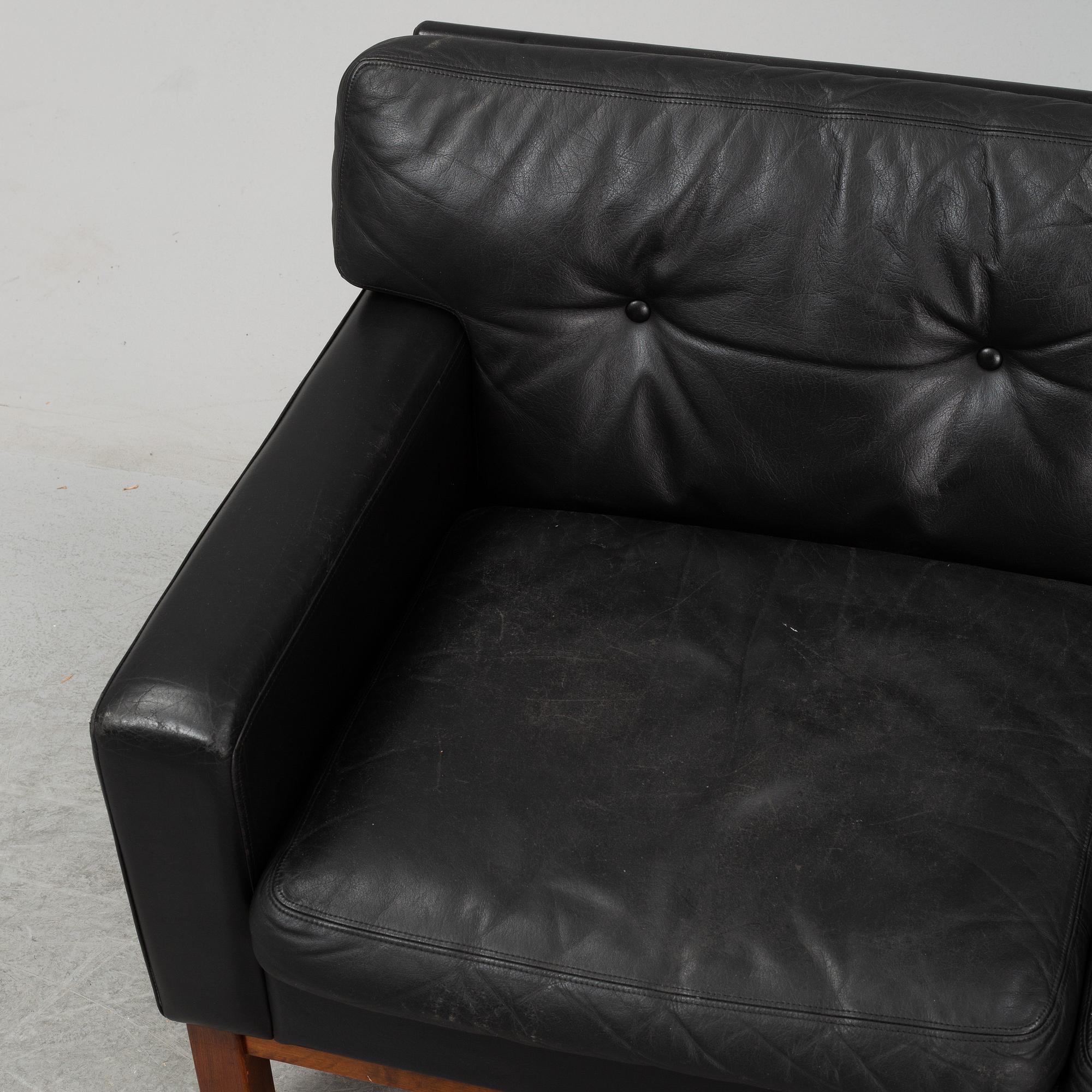 SOFFA, IKEA, skinn, 1960-70 tal.