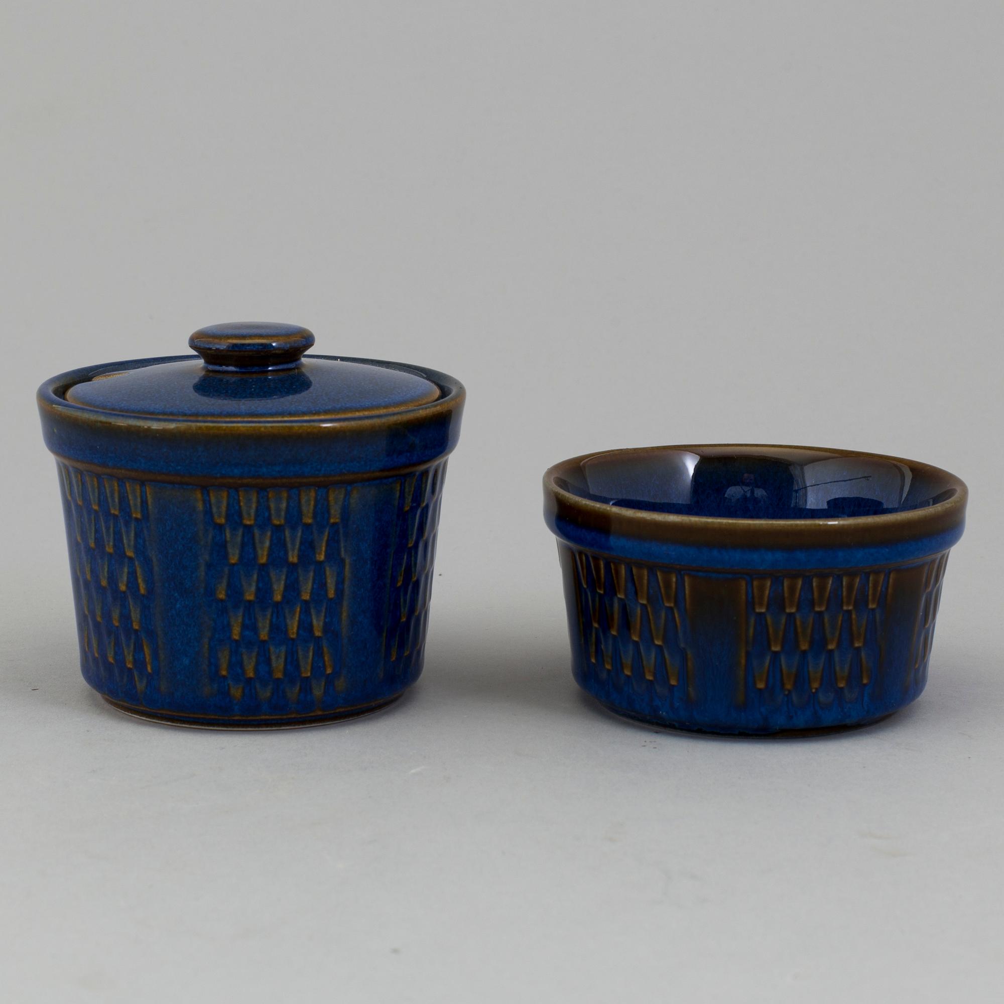 TESERVIS, 28 delar, stengods, Søholm Stentøj, Bornholm Danmark, 1960/70-tal.