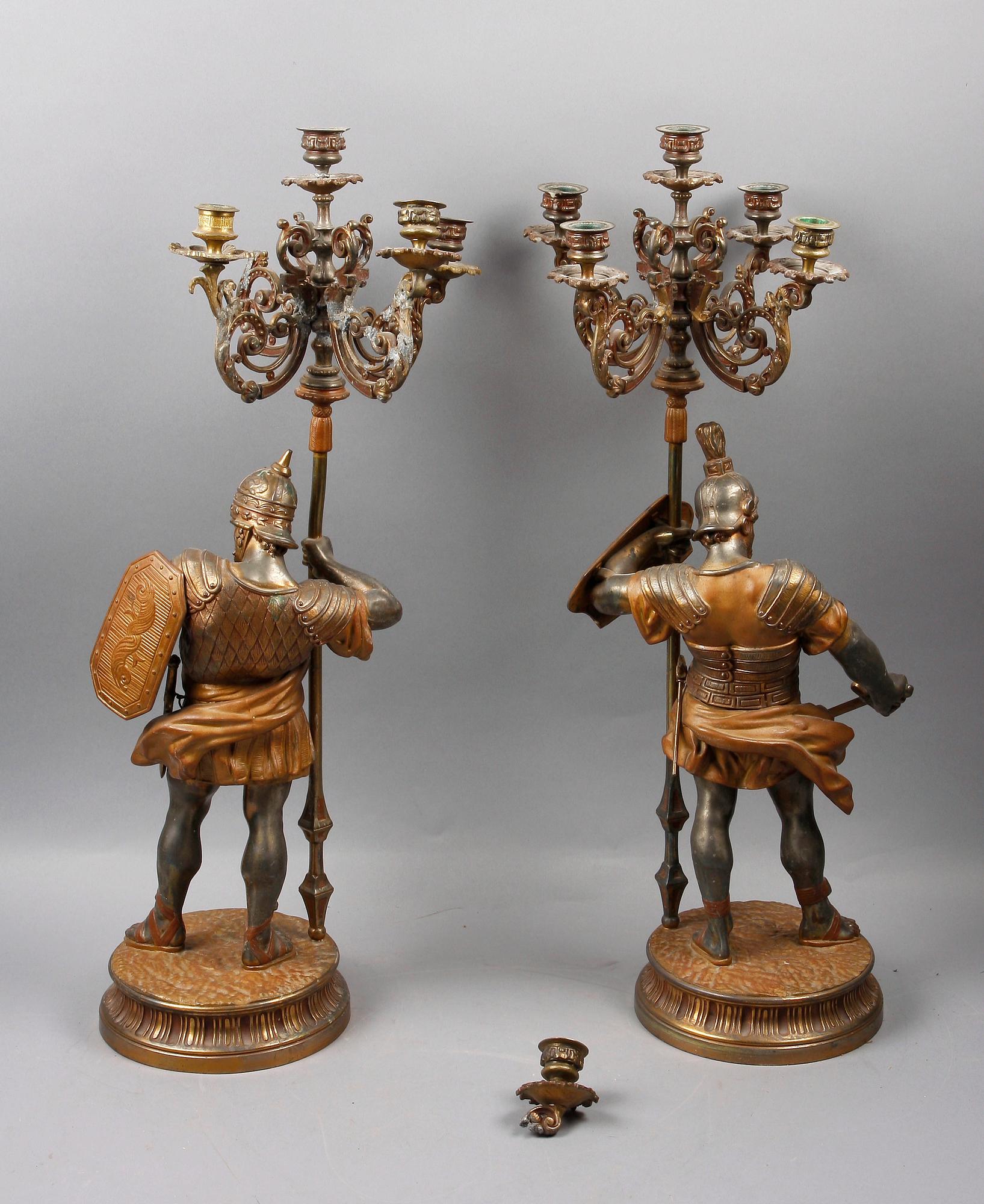 KANDELABRAR, ett par. 1800-talets andra hälft.