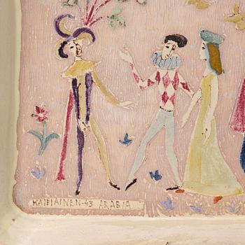 Birger Kaipiainen, a stoneware dish, Arabia, Finland 1943.