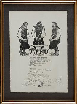 ALBERT ENGSTRÖM, grafiska blad, 7 st, 1895-1901.