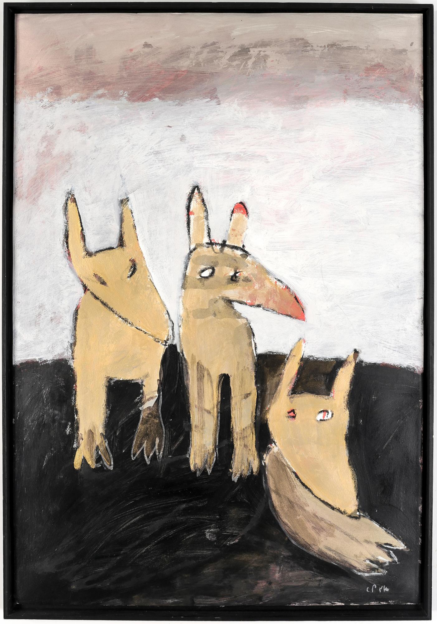 CAMILLA PYK, blandteknik på papper, signerad.