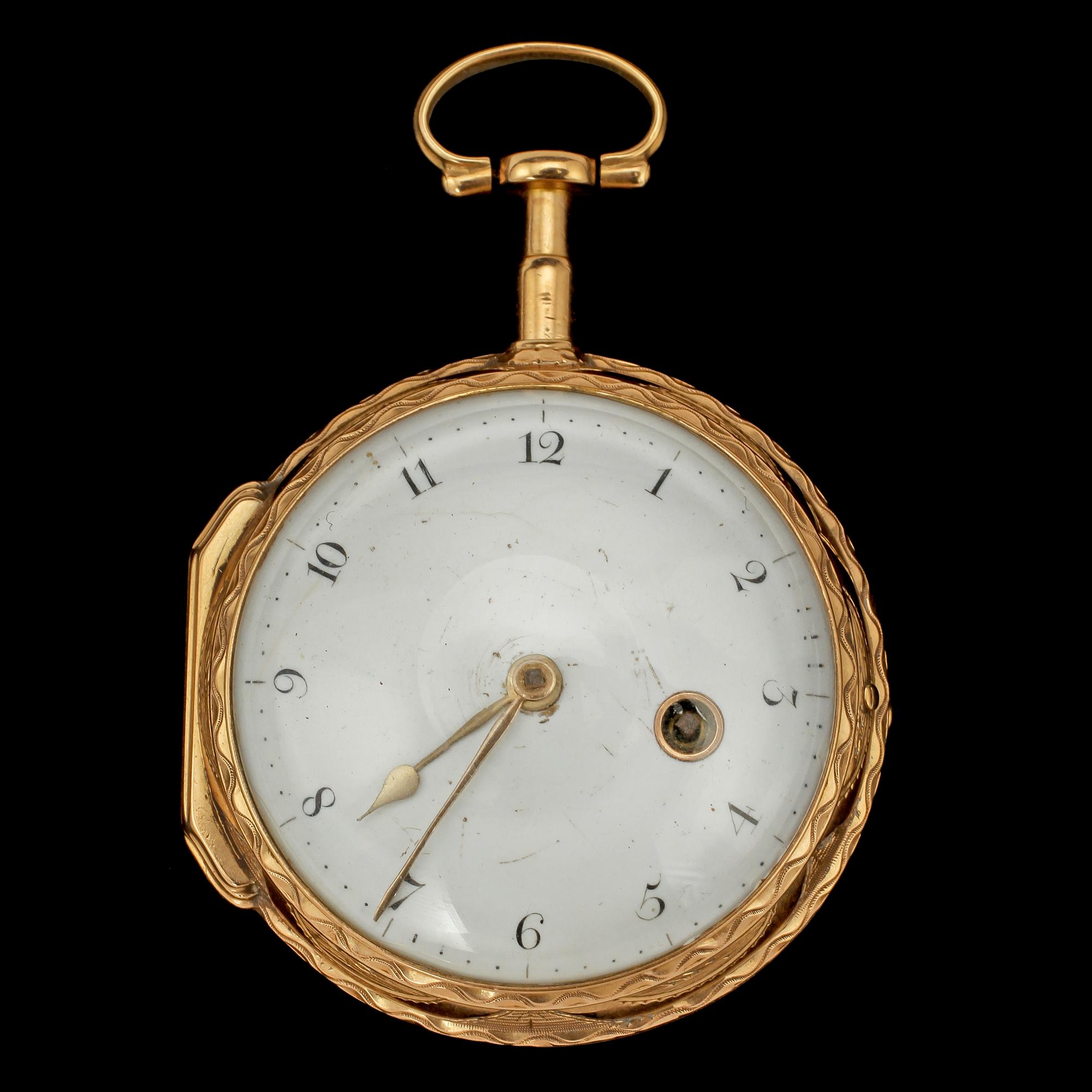 FICKUR, doublé, märkt IPIG, 1800/1900-tal. Vikt 69 g.