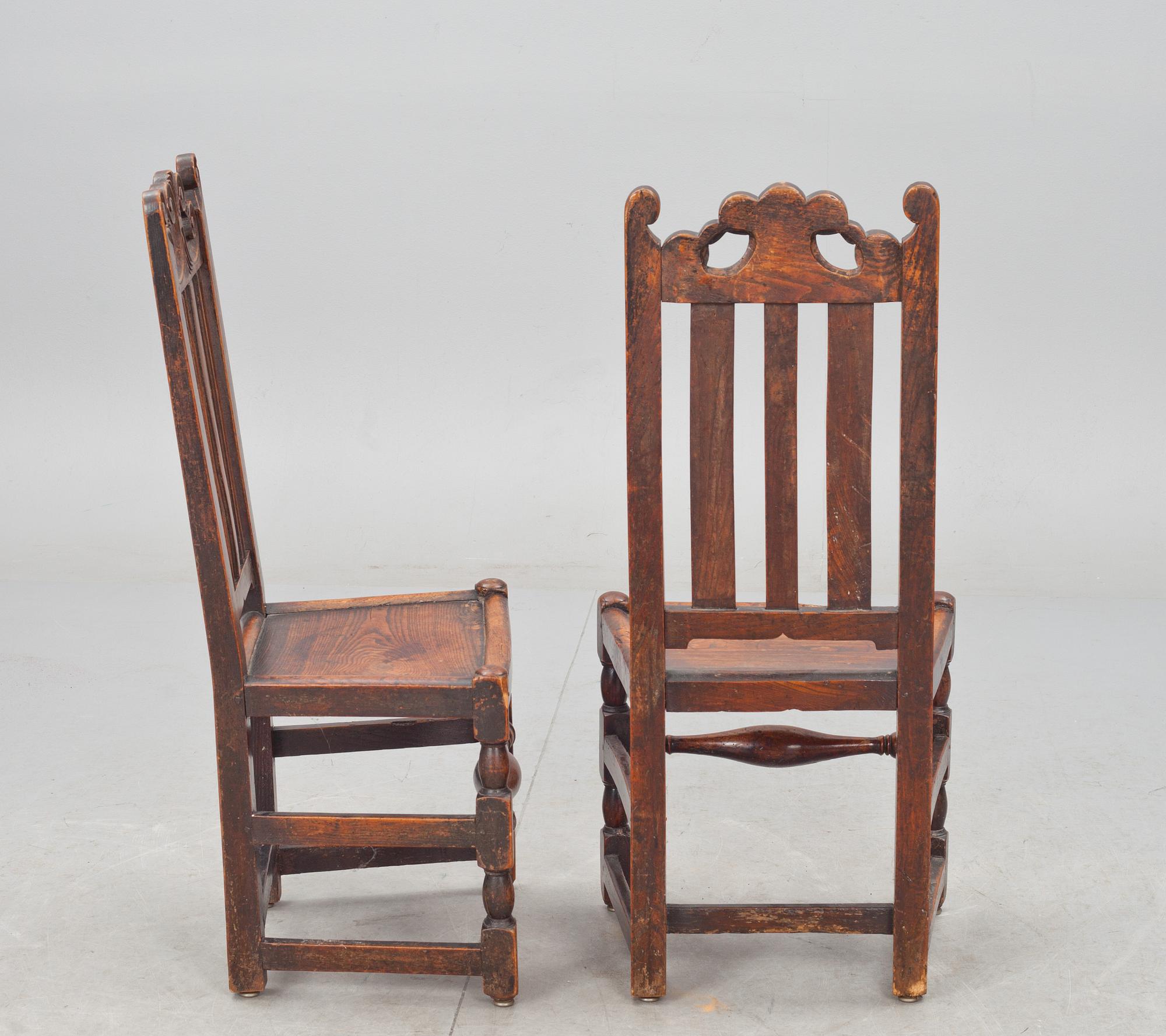 STOLAR, ett par. England, 1700-tal.