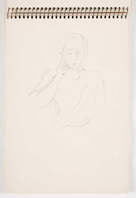 Lotte Laserstein, 3 skissböcker med blyertsteckningar.