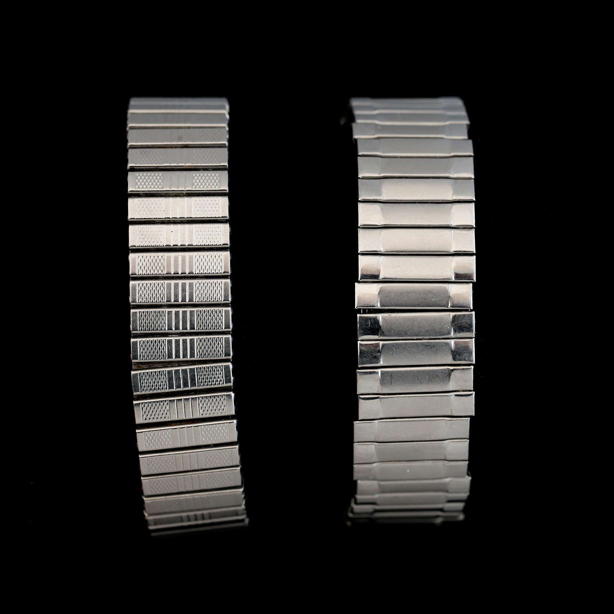 ARMBNADSUR, 2 st, stål, Junghans och Cesar.