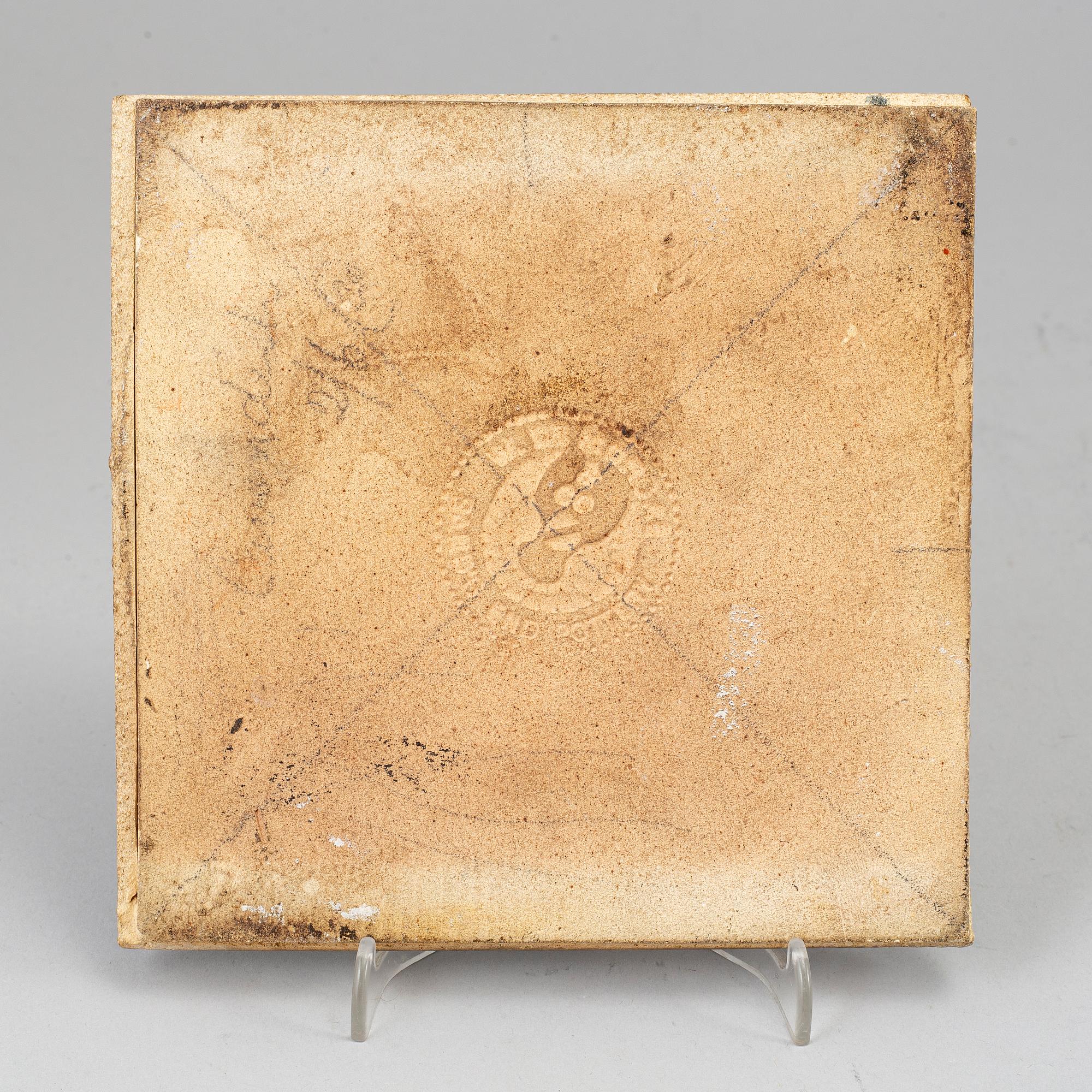 WILLIAM DE MORGAN, a Victorian ceramic tile from Sand's End Pottery, late 19th Century.