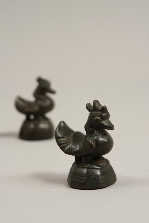 OPIUMVIKTER, 5 st, brons, Burma, 17/1800-tal.