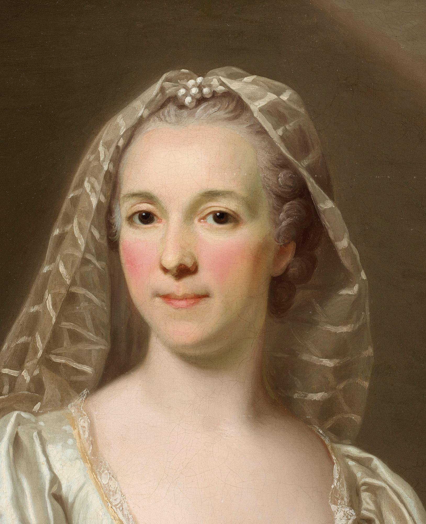 Alexander Roslin, Portrait of a lady, said to be Mlle Bourgevin de Linas, as a Vestal Virgin.