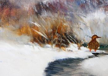 HOUGAARD, HENNING. Olja på duk, sign.