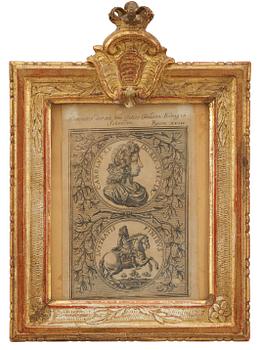 611. A pair of Gustavian 18th century frames.