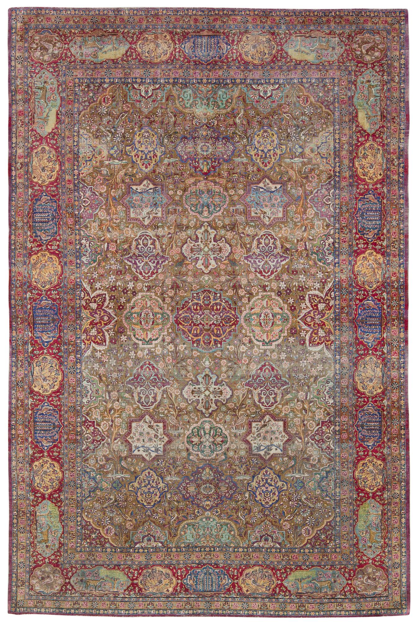 SEMI-ANTIQUE SILK KASHAN.