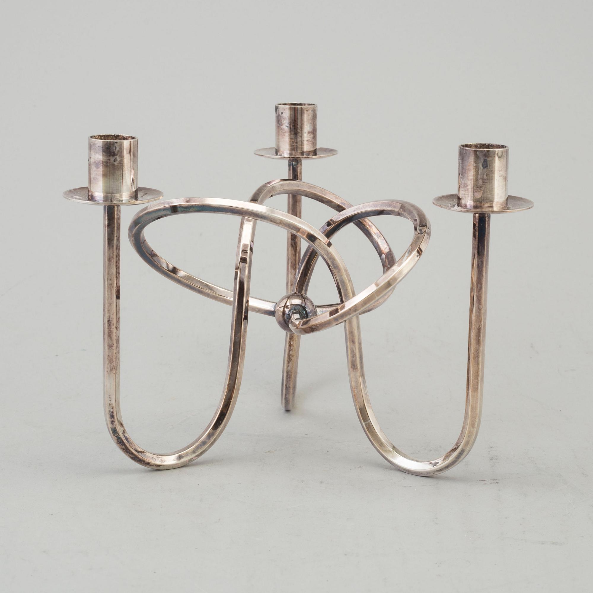 JOSEF FRANK, kandelaber, "Vänskapsknuten", Firma Svenskt Tenn, formgiven 1938.
