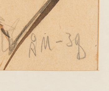 Åke Mattas, akvarelli, signeerattu ja päivätty -39.